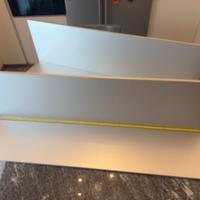 2 mensole in alluminio arredo