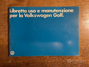 Volkswagen Golf 1°serie libretto uso  manutenzione