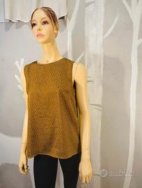 Top/ blusa smanicata senape Kiabi tg.M