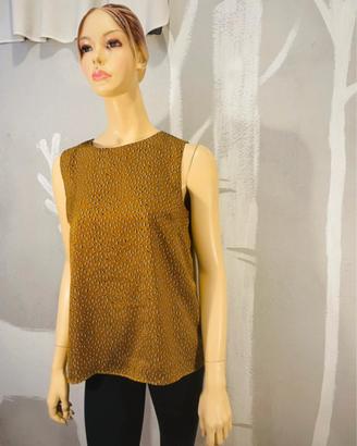 Top/ blusa smanicata senape Kiabi tg.M
