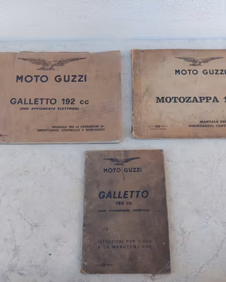 Manuali moto guzzi originali dell'epoca