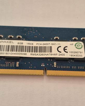 Modulo Ram notebook 8gb sodimm PC-2400