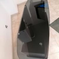 Porta tv in cristallo e legno usato in ottime cond