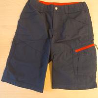 Pantaloni corti trekking bambino 10-12 anni, blu