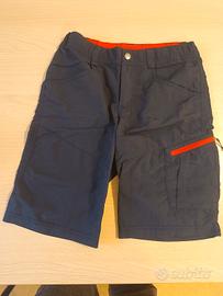Pantaloni corti trekking bambino 10-12 anni, blu