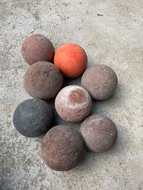 Bocce gioco delle bocce in legno antiche