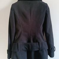 Cappotto nero/bomber pelliccia/giacca cappuccio