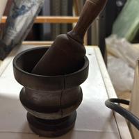 Antico mortaio in legno massello - pezzo unico