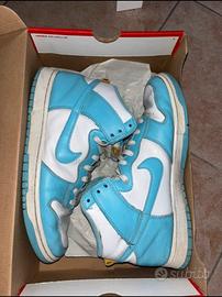 nike dunk high retro bianche e blu
