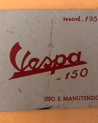Libretto, uso manutenzione vespa 1957