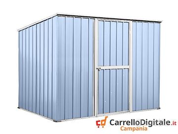 Casetta box giardino Acciaio 260x185 azzurro