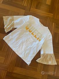 Maglia bambina 8 anni glitter oro fashion