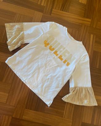 Maglia bambina 8 anni glitter oro fashion
