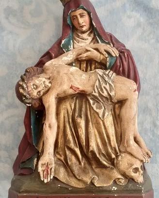 Scultura Gesso Pietà antiquariato 1900