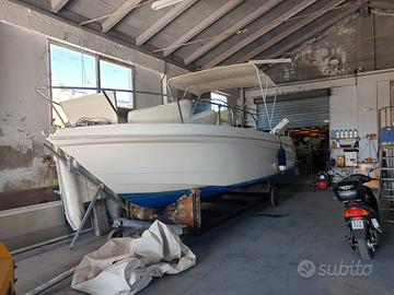 Barca open, saver 6.90 motore evinrude 150cv
