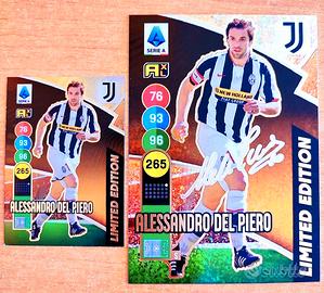 Panini card Del Piero XXL Juventus LE firmata oro