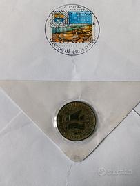 Moneta 200 lire e Busta 1° giorno