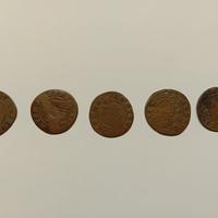 5 monete veneziane da 1 Soldo 