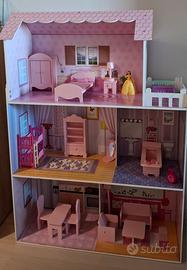 Grande Casa delle Bambole in Legno