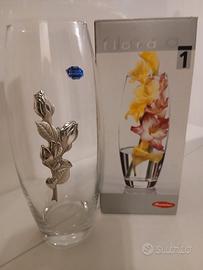 vaso vetro e argento