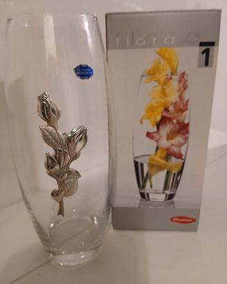 vaso vetro e argento