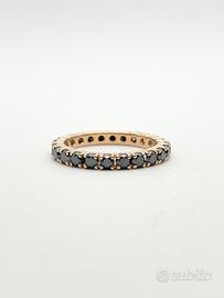 Anello eternè oro 18KT diamanti neri ct 1.62