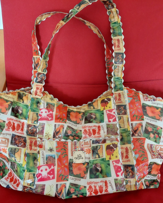 Grande Borsa mare Carpisa plastificata 62x30 cm