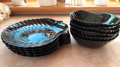 Set piatti neri Coquillage Arcoroc