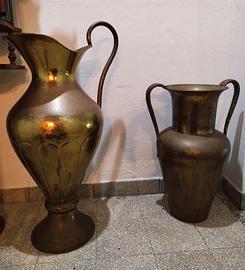 Coppia vasi/portaombrelli Vintage in Ottone