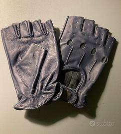 Guanti mezze dita in pelle da gentleman driver