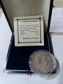 scudo Umberto I   1879 argento spl 