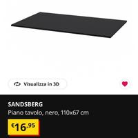Sandberg piano tavolo ikea