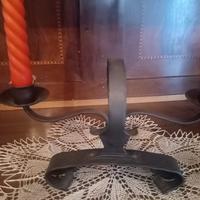 Candelabro ferro battuto e candele