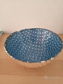 Svuotatasche vetro blu e argento