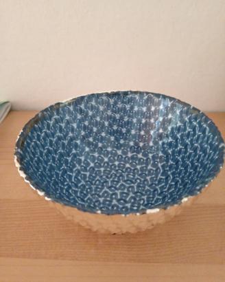 Svuotatasche vetro blu e argento