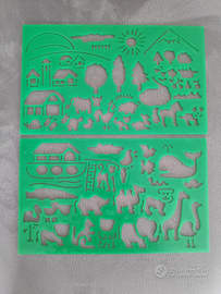 2 stencil per bambini Quercetti