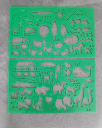 2 stencil per bambini Quercetti
