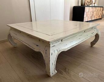 Tavolo da salotto decapato