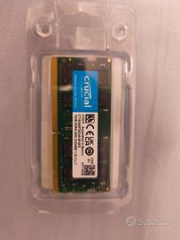 Ram Crucial da 16GB DDR4 2400MHz per notebook