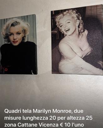 2 Quadri tela Marilyn Monroe