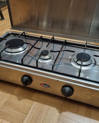 Fornello da tavolo inox Parker con termocoppia
