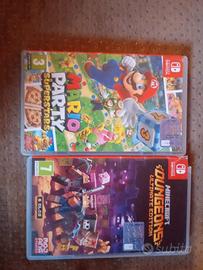 Mario party supersatar + Minecraft dungeon 