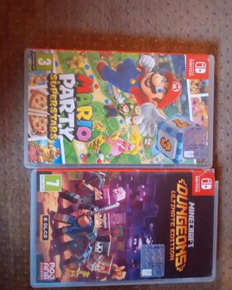 Mario party supersatar + Minecraft dungeon 