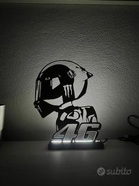 Lampada LED Silhouette moto pilota motori