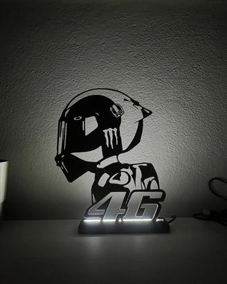 Lampada LED Silhouette moto pilota motori