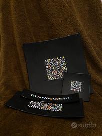 Set piatti in vetro di murano e murrine