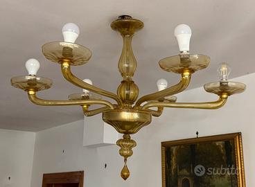 Lampadario in vetro di Murano