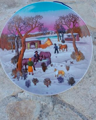 Piatto da parete in porcellana "Leonardo"