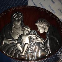 Quadro Sacra famiglia in argento 
