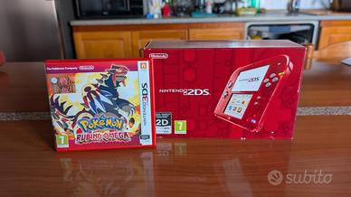 Nintendo 2DS Transparent Red + Pokémon RubinoOmega